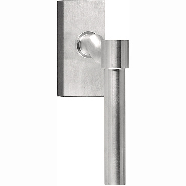 Cremona oscilobatiente acodada sin llave acero inox mate 