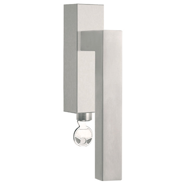 - Cremona de acero inoxidable con cerradura para ventana ISQIDKLOCK 