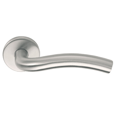 Maneta roseta tubular de inox, con desarrollo curvado