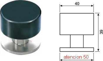 Tope de puerta de acero inoxidable modelo BT003 