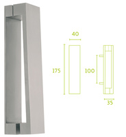 Aldaba puerta serie inox Square de Formani mod LSQ175.